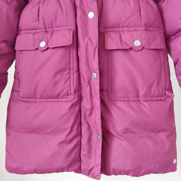 Columbia Girls Snow Escape Hooded Winter Down Puffer Long Jacket Size 14 / 16 - Picture 9 of 16